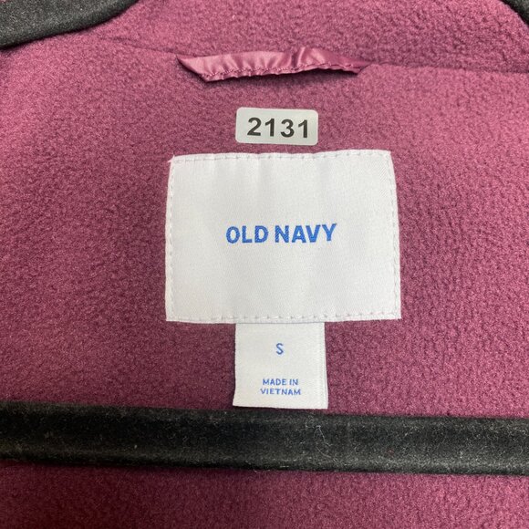 Old Navy Puffer Vest Womens S Wine Full Zip Windbreaker Jacket NWT - Picture 3 of 7